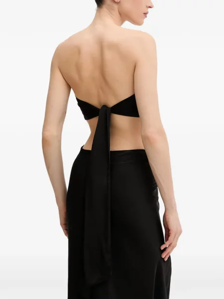 Top Bardot negru