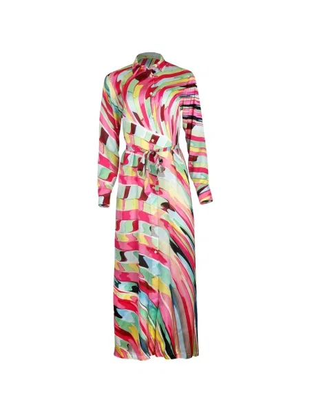 Rochie maxi Mary Katrantzou cu imagine cu imprimeu geometric roz