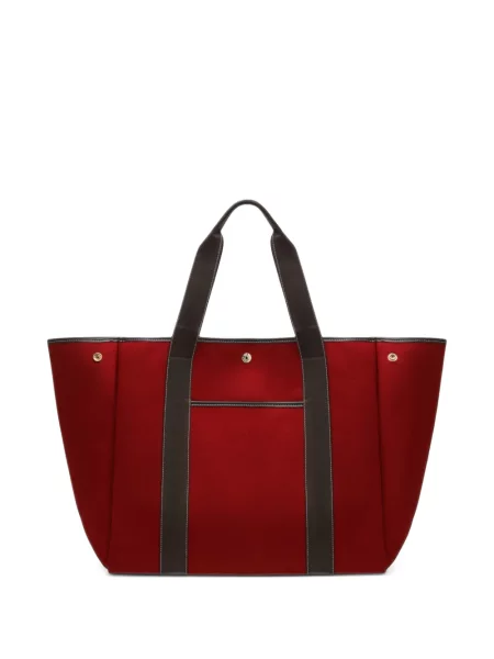 Geantă shopper Rue De Verneuil din piele roșu
