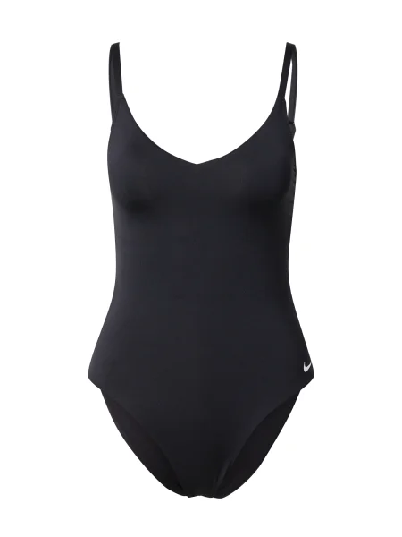 Nike Swim Športové jednodielne plavky / biela čierna