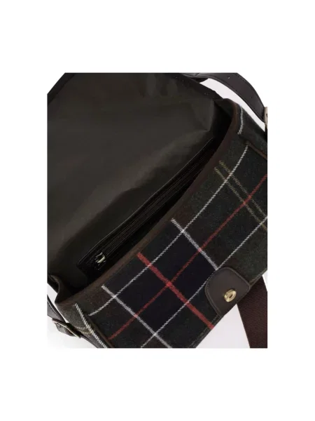 Barbour torebka z dodatkiem wełny brązowa
