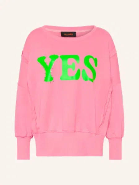 Miss Goodlife Bluza Z Kamieniami Ozdobnymi pink zielona