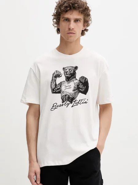 Tommy Jeans tričko béžové