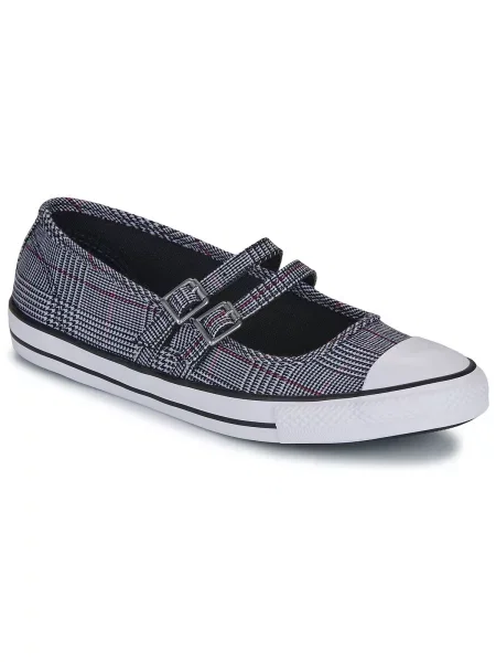 Balerinke Converse s karirastim vzorcem siva