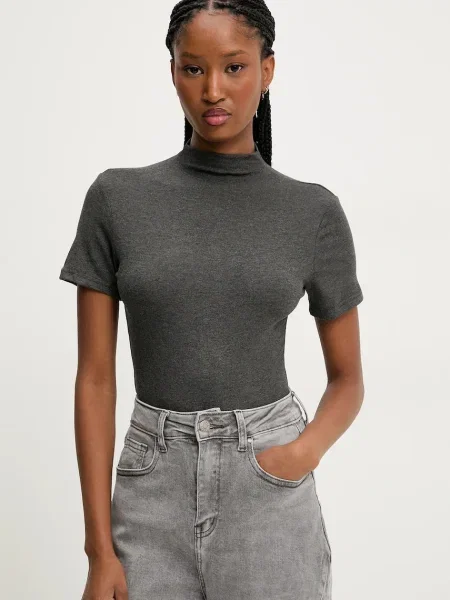 Блуза Answear Lab с ниско поло сиво