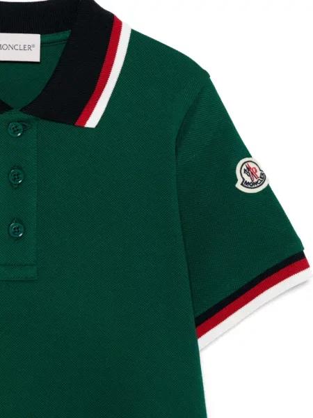 Koszulka polo dziecięca Moncler Enfant zielona