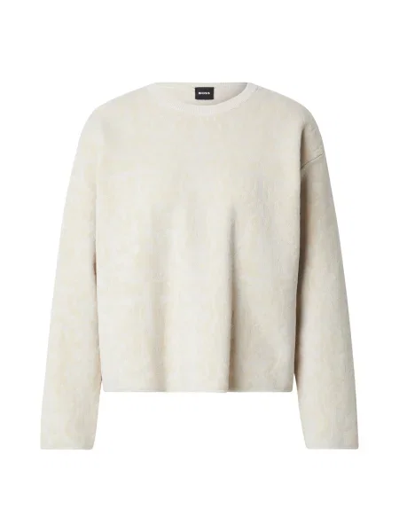 BOSS Svetr Fu_CNY offwhite / vlny bílé