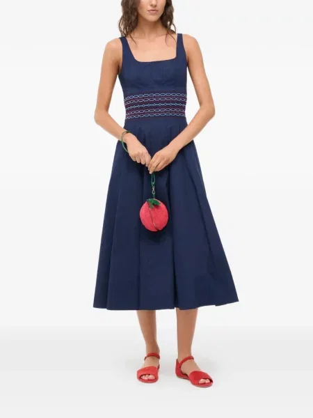 Rochie midi Staud până la genunchi de costum albastru