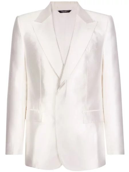 Sacou Dolce & Gabbana de mătase alb