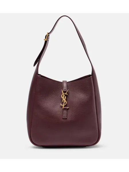 Geanta de piele Saint Laurent din piele bordo