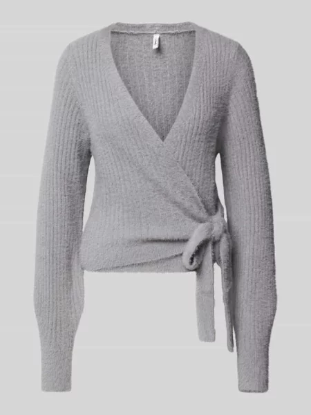 Kurtka z dzianiny o kroju regular fit z prążkowanym wzorem model ‘AMANDA’ Only