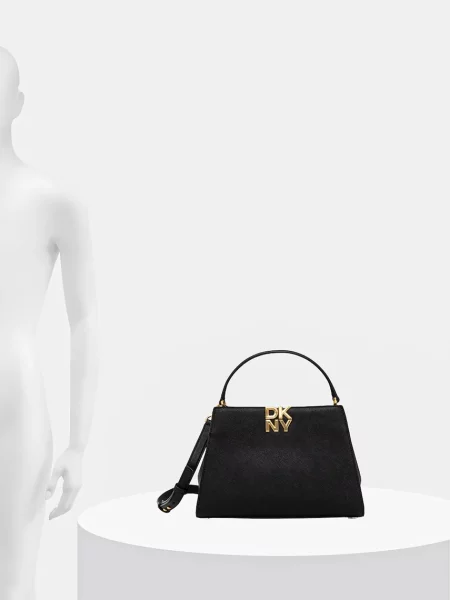 Шкіряна сумочка Dkny FOSTER чорний