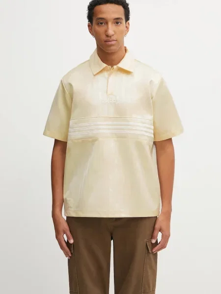 Polo Adidas Originals din satin alb