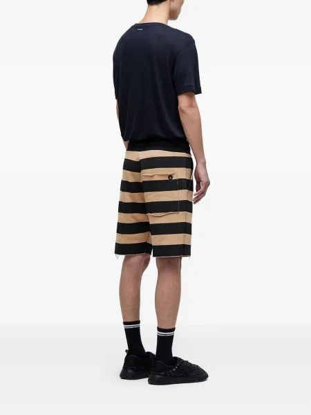 Pruhované bermudy Osklen černé