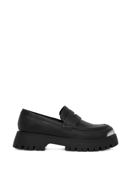Pantofi loafer Just Cavalli cu autograf negru