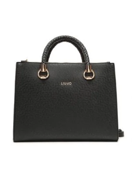 Liu Jo Дамска чанта M Satchel Double черен