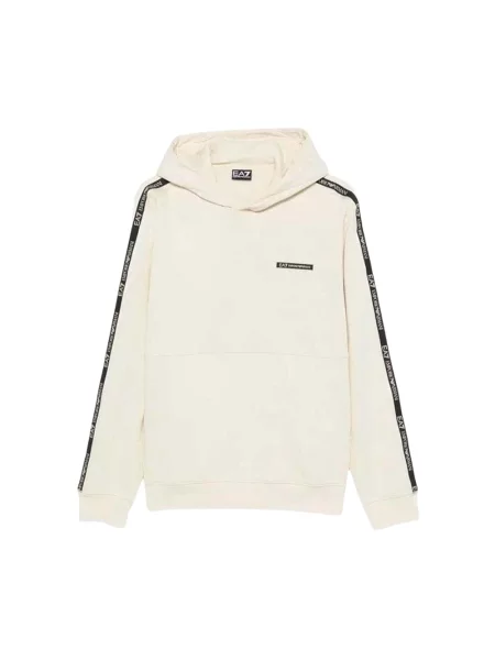 Bluza z kapturem Emporio Armani Ea7 z kapturem beżowa