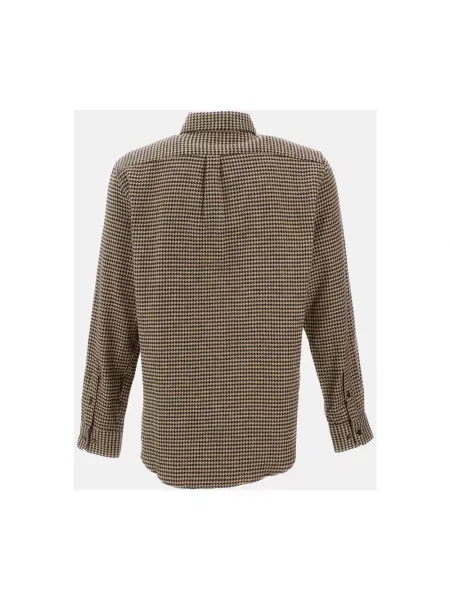 Koszula Portuguese Flannel w abstrakcyjne wzory flanelowa brązowa