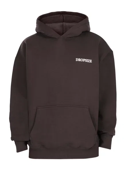Dropsize Mikina No Rules tmavě hnědá bílá
