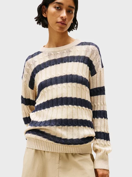 Льняной свитер Tommy Hilfiger в полоску
