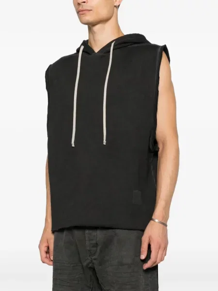 Αμάνικο hoodie Rick Owens Drkshdw με κορδόνι μαύρο