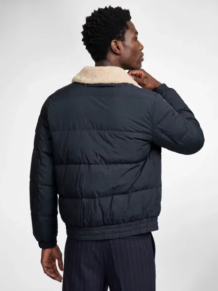 Armani Exchange geacă cu puf pentru bărbați albastru