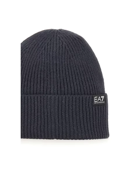 Czapka Emporio Armani Ea7 wełniana niebieska