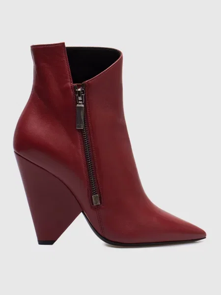 Шкіряні ботильйони Saint Laurent червоні