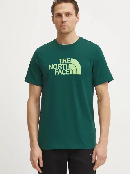 Тениска The North Face Easy с принт зелено