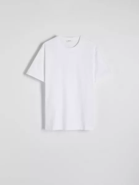 Reserved Tricou regular din alb