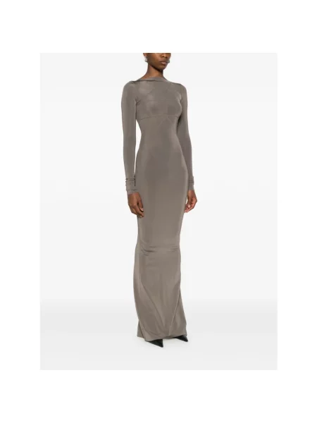 Długa sukienka maxi Rick Owens szara