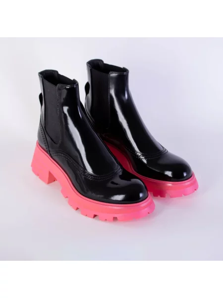 Botki Alexander Mcqueen wełniane czarne