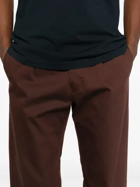 Pantaloni Stone Island plisate cu strasuri maro