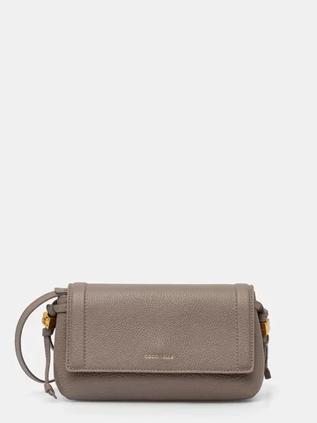 Coccinelle geantă crossbody pentru femei din piele bej