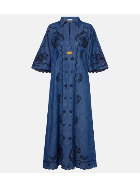 Rochie din denim Zimmermann albastru