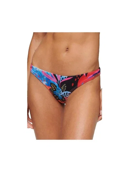 Costum de baie Superdry cu imprimeu tropical albastru