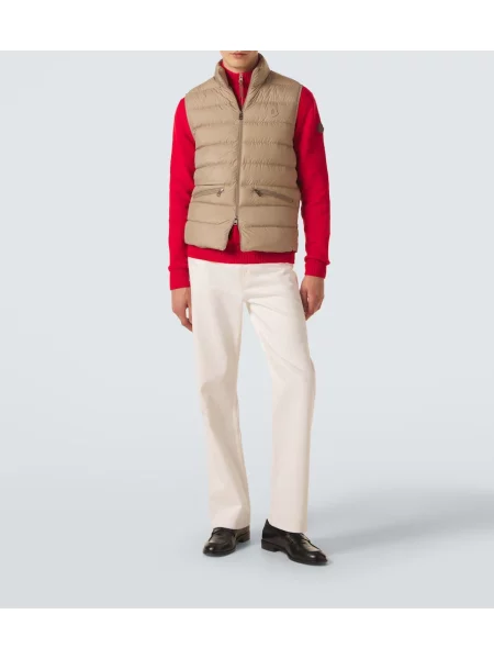 Vestă din puf Moncler bej