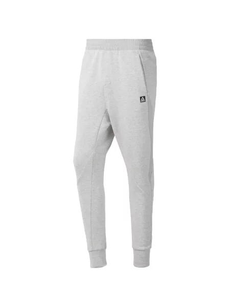 Pantaloni Reebok alergare cu autograf gri