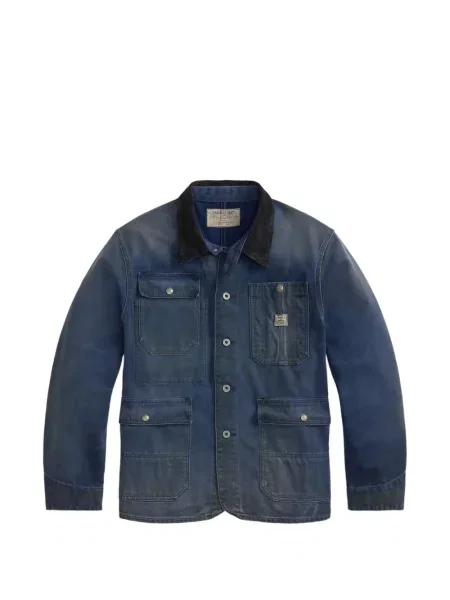 Gulerat geacă Ralph Lauren Rrl de catifea cord albastru