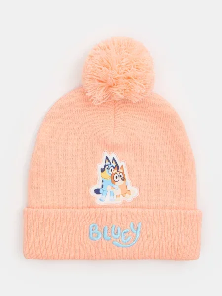 Sinsay Čepice s bambulí Bluey pastelová růžová