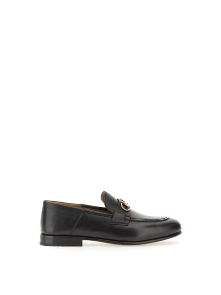 Półbuty Ferragamo skórzane czarne