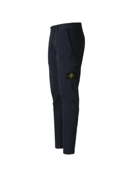Pantaloni cargo Stone Island cu strasuri albastru