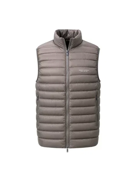 Kamizelka puchowa Armani Exchange brązowa