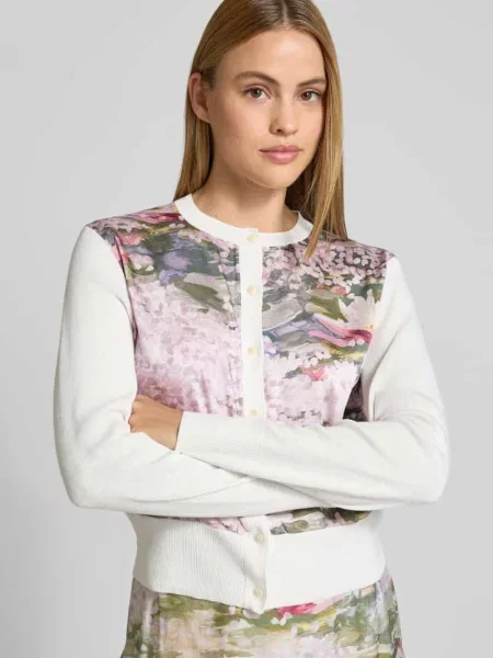 Kardigan z prążkowanym dekoltem pod szyję model SISILLA' Ted Baker