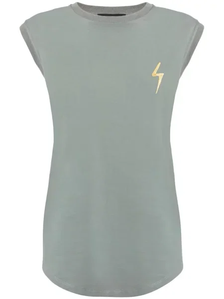 Top Giuseppe Zanotti cu broderie verde