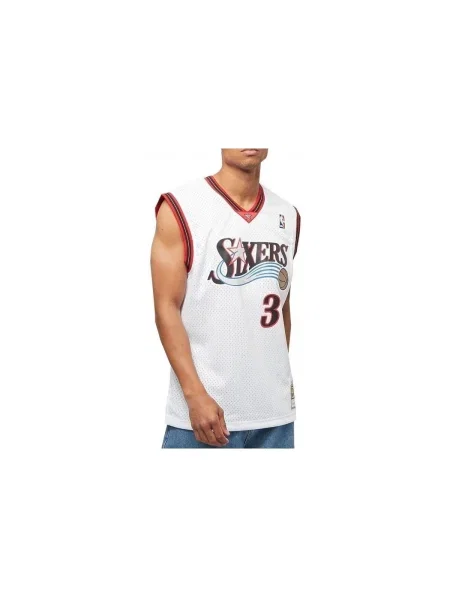 Tricou Mitchell & Ness din jerseu alb