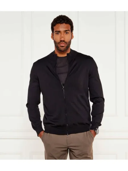 BOSS BLACK de lână pulover balonso | regular fit negru
