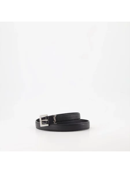Pasek Saint Laurent skórzany czarny
