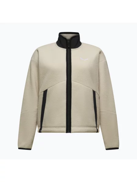 Bluză fleece pentru femei Salewa Fanes Full Zip Oatmeal