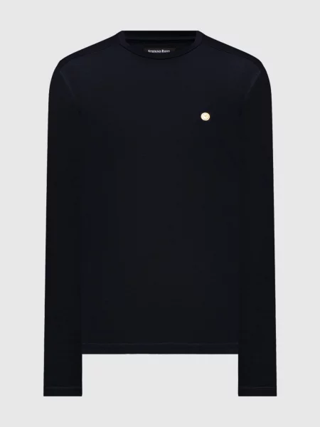 Шерстяной лонгслив Stefano Ricci синий